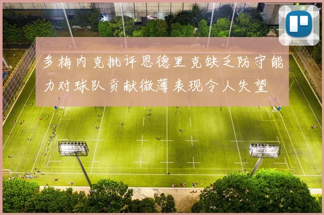 多梅内克批评恩德里克缺乏防守能力对球队贡献微薄表现令人失望